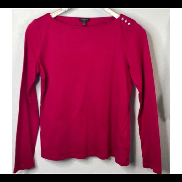 Talbots Tops - HOT PINK SWEATER W/ A TRIO OF RHINESTONES!!